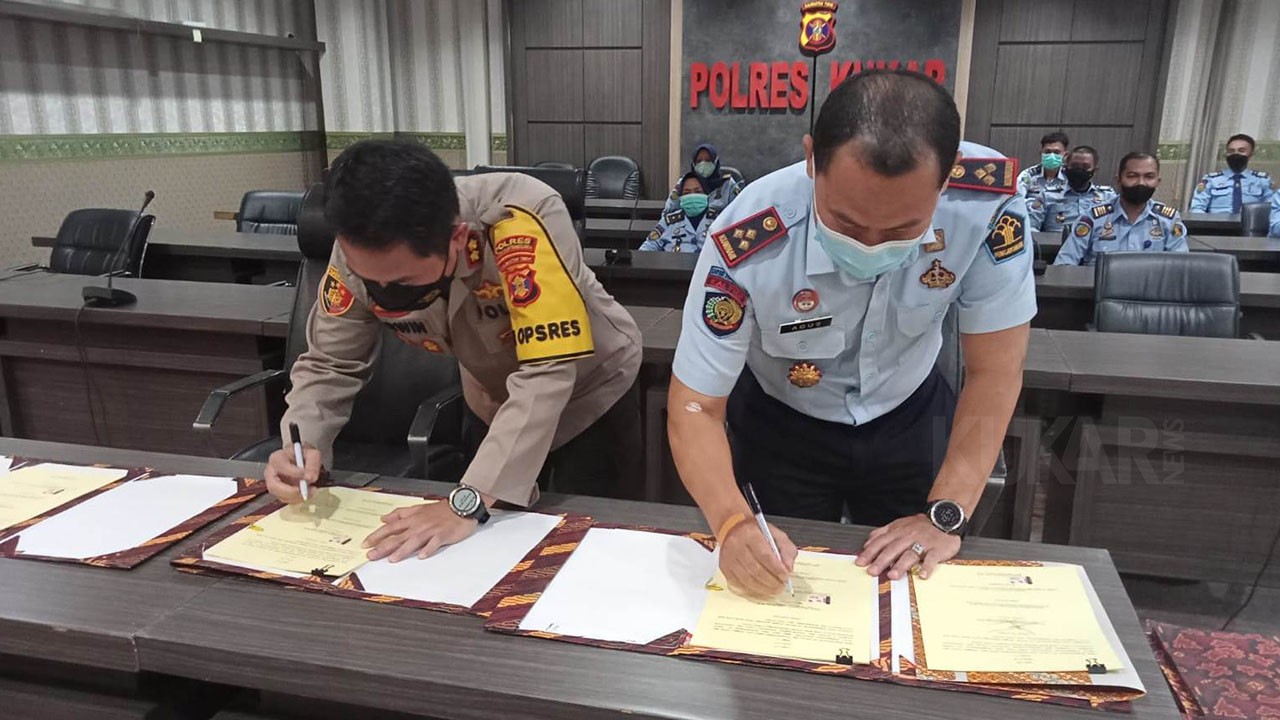 Perkuat Sinergitas Lapas Tenggarong Lakukan Kerjasama Dengan Polres Kukar