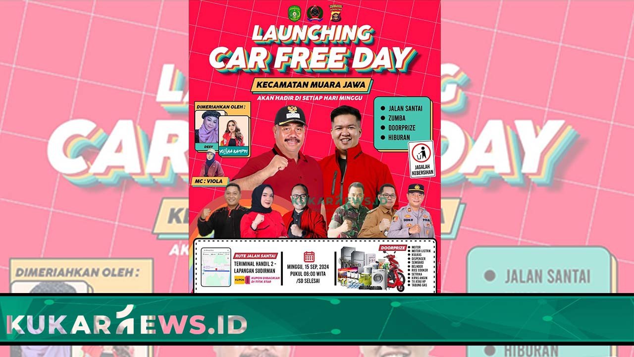 Perdana Car Free Day di Muara Jawa, Wabup Kukar Ajar Masyarakat Budayakan Berolahraga