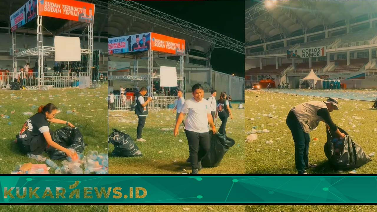 Panggung Pestapore Usai, Relawan Edi-Rendi Bersihkan Sisa Sampah