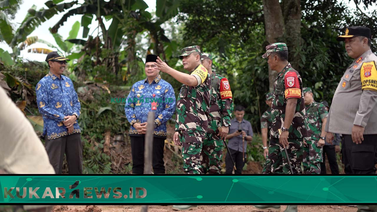 Tim Wasev TMMD Tinjau Pelakasanaan di Desa Kerta Buana